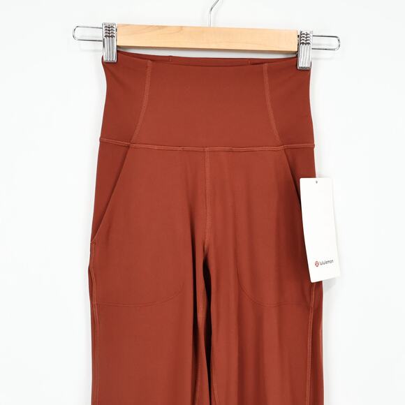 Lululemon Align Wide Leg Crop 23" Dark Terrocotta Size 0 NWT - Picture 2 of 6